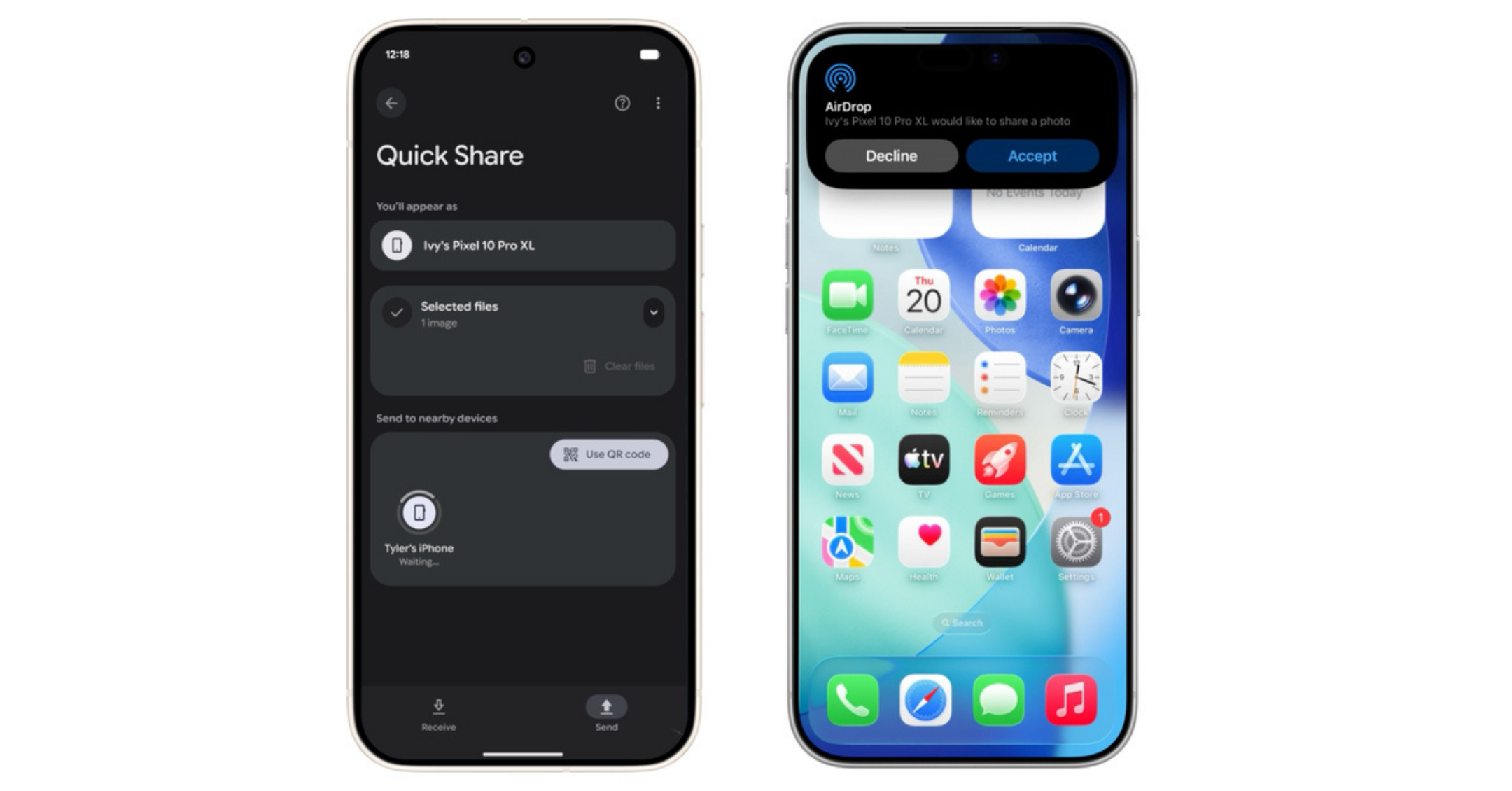 AirDrop Now Works with Android Quick Share