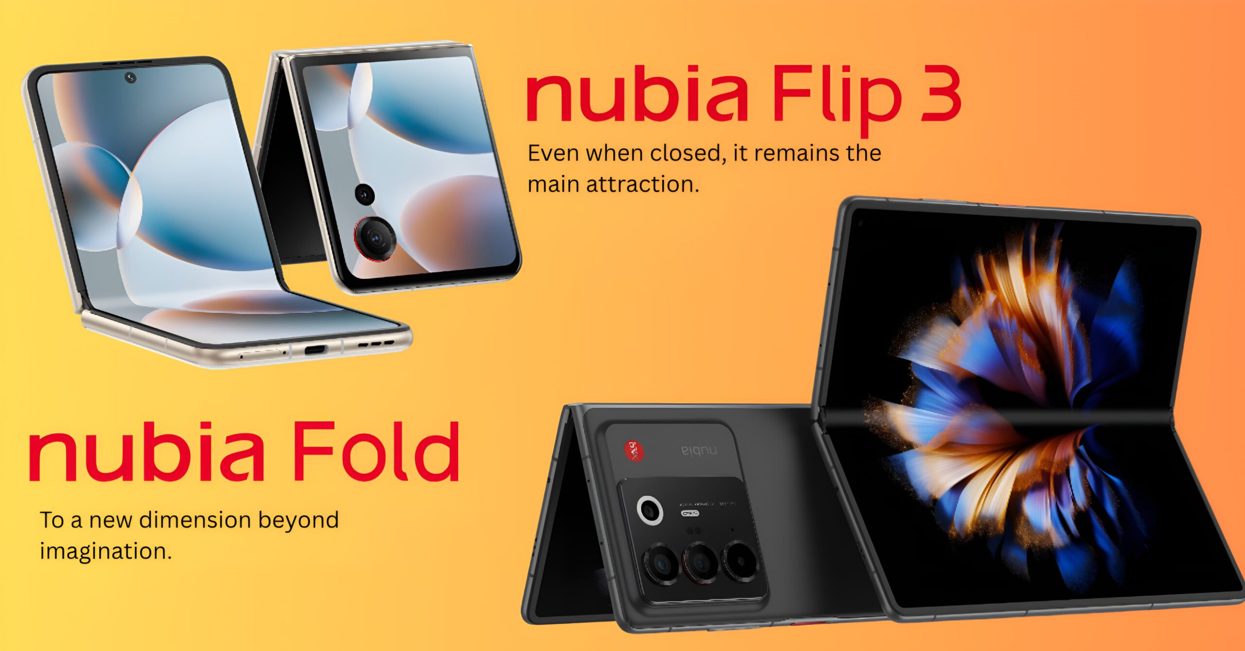 Nubia Fold and Nubia Flip 3